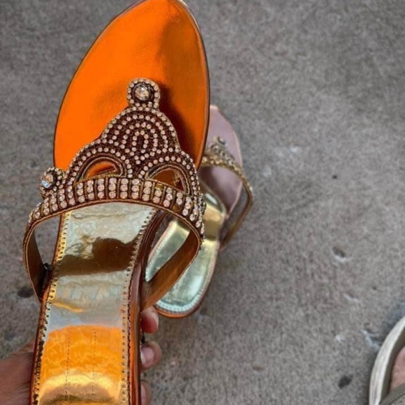 Fancy  wedge sandals wide size 7  for wide feet’s - Picture 2 of 4